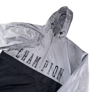 Champion Gray and Black Performance Hooded Jacket